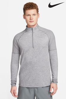 Grau - Nike Element Lauf-Shirt mit halbem Reißverschluss (419424) | 94 €