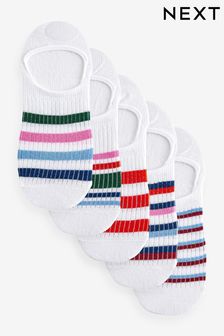 Multi Stripe Invisible Trainer Socks 5 Pack (419444) | $12