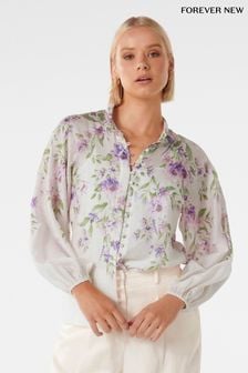 Forever New Natural Celeste Raglan Blouse contains Linen (419604) | 3,719 UAH