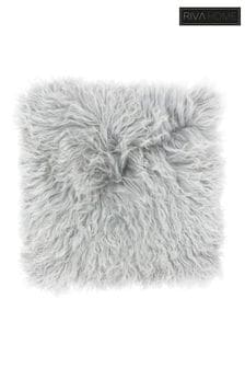Riva Paoletti Glacier Grey Mongolian Sheepskin Polyester Filled Cushion (419740) | €35