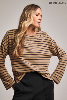 ANTHOLOGY BY JD WILLIAMS- COTTON LONG SLEEVE STRIPE TOP (419929) | 17 €