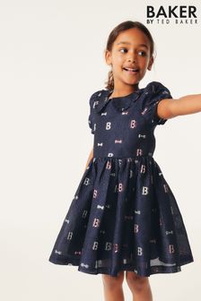 Baker by Ted Baker Navy Cloque Dress (41B211) | TRY 1.768 - TRY 2.006