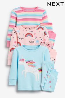 Multi 3 Pack Unicorn Snuggle Pyjamas (9mths-8yrs) (420041) | $59 - $71