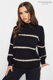 Pixiegirl Kurzgröße Pullover mit verschwommenen Streifen (420095) | 26 €