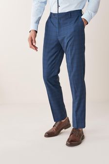 Bright Blue Check Tailored Fit Suit: Trousers (420096) | ₪ 159