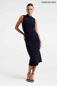 Forever New Blue Scarlett Bodycon Midi Dress (420229) | €51