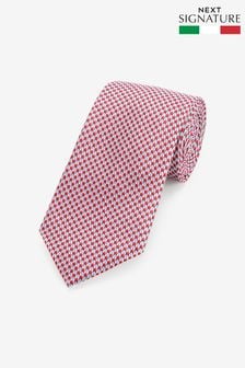Red/Light Blue Geometric - Коллекционный галстук Made In Italy (420359) | €34