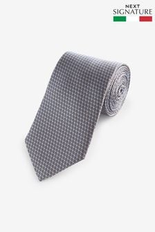 Neutral-Braun/Hellblau - Signature Made In Italy Krawatte (420410) | 45 €