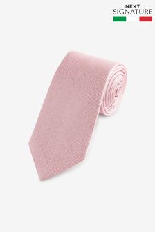 Rose Damas - Cravate Signature fabriquée en Italie (420419) | €26
