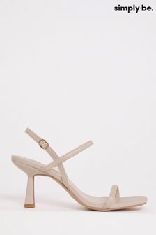Simply Be Extra Wide Fit Sassy Two Strap Nude Sandals (420540) | 49 €