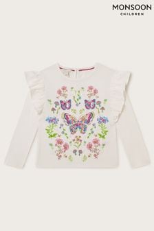 Monsoon Natural Butterfly Long Sleeve Top (420549) | $28 - $33