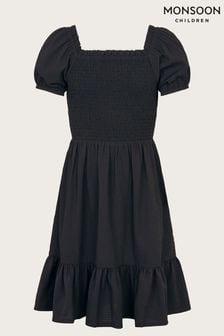 Monsoon Black Seersucker Dress (420570) | SGD 54 - SGD 58