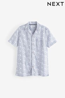 Grauer Denim - Strukturiertes, bedrucktes Hemd (3-16yrs) (420685) | 16 € - 23 €