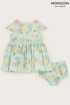 Monsoon Newborn Floral Dress And Briefs Set (420718) | €41