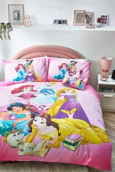 Princess Kids Disney Princess Cinderella Belle And Jasmine 100% Cotton Duvet Cover And Pillowcase Set (420872) | KRW32,800 - KRW50,800