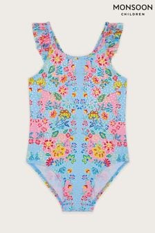 Monsoon Blue Foil Floral Print Swimsuit (421050) | €27 - €33