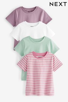 Purple/Pink/Blue 4 Pack T-Shirts (3-16yrs) (421230) | KRW25,600 - KRW38,400