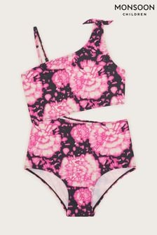 Monsoon Pink Tie Dye Cut-Out Swimsuit (421256) | €35 - €38