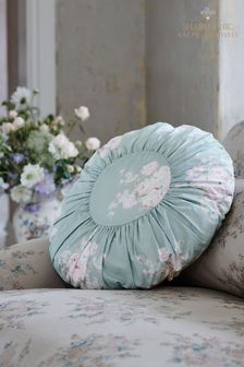 Shabby Chic by Rachel Ashwell® Bella Rose Green Ruched Round Cushion (421478) | €37