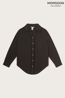 Monsoon Black Long Sleeve Beach Shirt (421554) | $43 - $46
