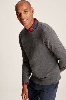 Joules Jarvis Grey Cotton Crew Neck Jumper (421556) | SGD 97