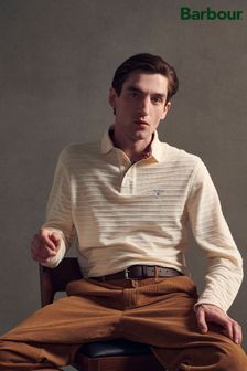 חולצת פולו בעלת מרקם עם שרוולים ארוכים ופסים של Barbour® דגם Cramlington (421734) | ‏463 ‏₪