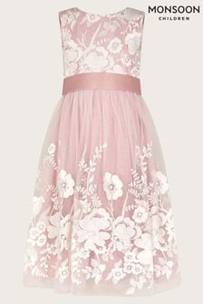 Monsoon Pink Alicia Lace Embroidered Maxi Dress (421795) | €74 - €86