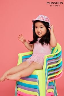 Monsoon Pink Baby Floral Mesh Swimsuit (421921) | HK$185 - HK$206
