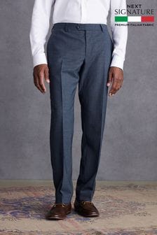 Blue Tailored Fit Signature TG Di Fabio Trim Texture Suit: Trousers (422118) | 445 QAR