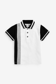 Polo manches courtes color-block en jersey (3 mois - 7 ans)