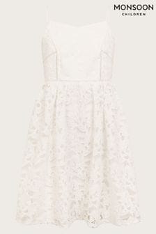 Monsoon White Corded Lace Prom Dress (422322) | €99 - €106