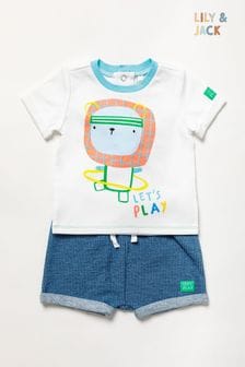 Lily & Jack Blue Shorts and T-Shirt Outfit Set (422381) | ₪ 121