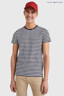 Blau - Tommy Hilfiger Core Stretch-T-Shirt in Slim Fit mit Rundhalsausschnitt (422500) | 62 €
