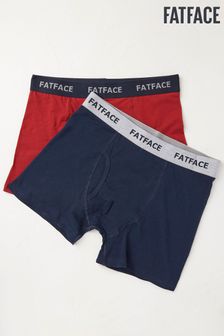 Rot - FatFace Einfarbige Boxershorts im 2er-Pack (422643) | 34 €