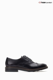 Negru - Base London Tatton Lace-up Cap Shoes (422806) | 501 LEI