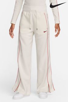 Alb - Nike Pantaloni de sport din fleece cu Dungă lateral Pantaloni de sport (423064) | 388 LEI