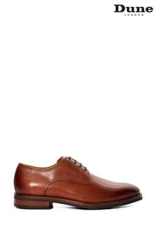 Dune London Brown Chrome Sinclairs Almond Toe Lace Up Gibson Shoes (423159) | $180