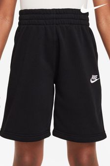 Черный - Флисовые махровые шорты Nike Club (423486) | €44