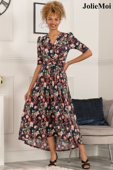 Jolie Moi Maanasi Ruched Sleeve Jersey Maxi Dress (423616) | NT$3,690