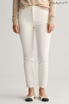 Gant Slim Fit Ankle Grazer White Jeans (423750) | 755 zł