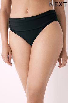 Black Roll Top Briefs Tummy Control Bikini Bottoms (423832) | INR 1,680