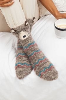 Bear Character Super Hairy Cosy Socks 2 Pack (423835) | AED20