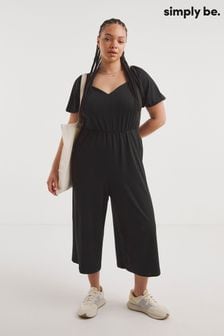 Simply Be Black Lucy Sweetheart Neck Jumpsuit (423890) | €17