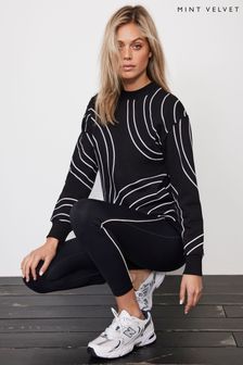 Mint Velvet Black Printed Sweatshirt (423914) | ￥13,920