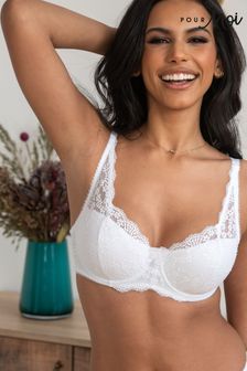 Pour Moi White Padded Flora Lightly Padded Underwired Bra (424239) | LEI 155