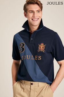 Темно-синий - Joules футболка-поло классического кроя с отделкой (424955) | €69