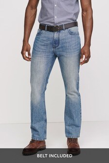 Belted Jeans With Stretch