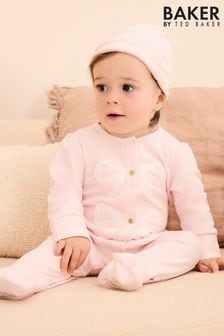 Pembe - Baker By Ted Baker Bow Sleepsuit And Hat Set (425664) | ₺ 898 - ₺ 972