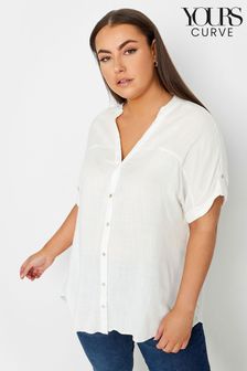 Білий - Ваша крива Наполовину плакетна блузка (425744) | 1 430 ₴
