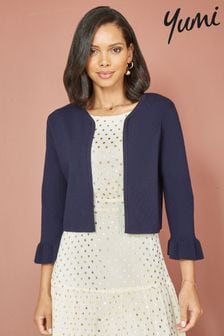 Yumi Blue Cropped Cardigan With Bell Sleeves (425765) | 2,575 UAH